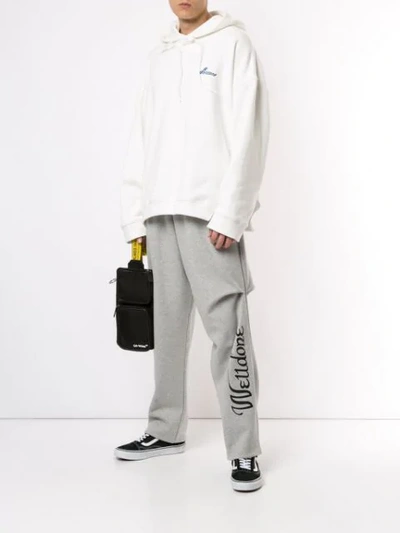 Shop We11 Done Oversized Logo Hoodie In White