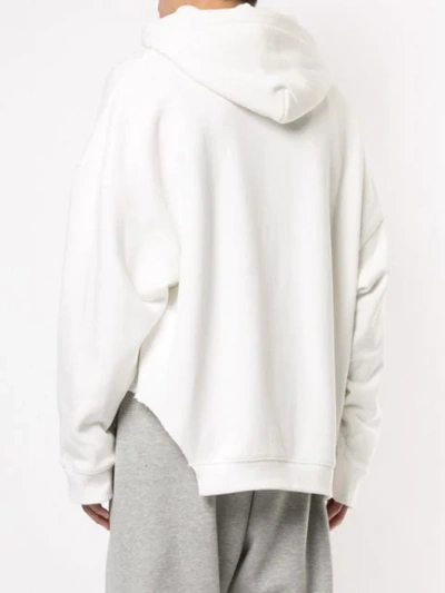 Shop We11 Done Oversized Logo Hoodie In White