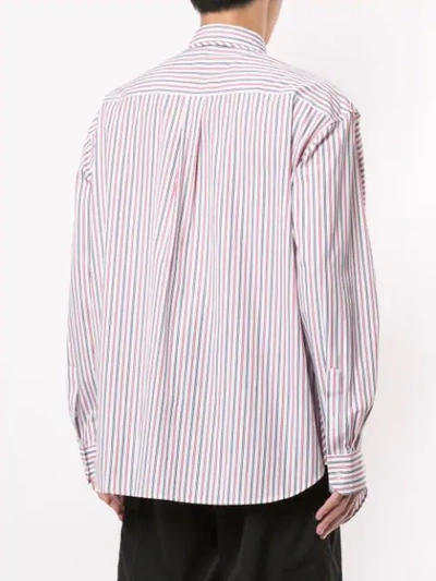 Shop Y/project Ruched Striped Shirt In White