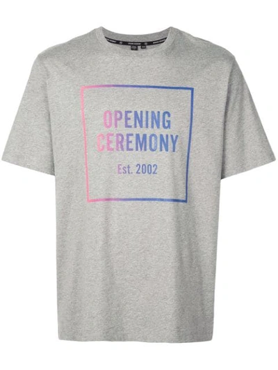 Shop Opening Ceremony Logo Stamp T In Grey