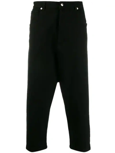 Shop Société Anonyme Cropped Drop-crotch Jeans In Black