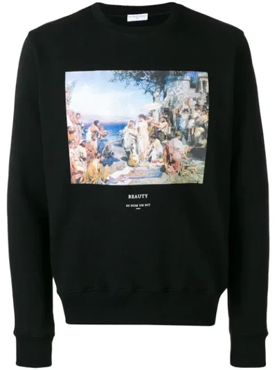 Shop Ih Nom Uh Nit Print Sweatshirt In Black