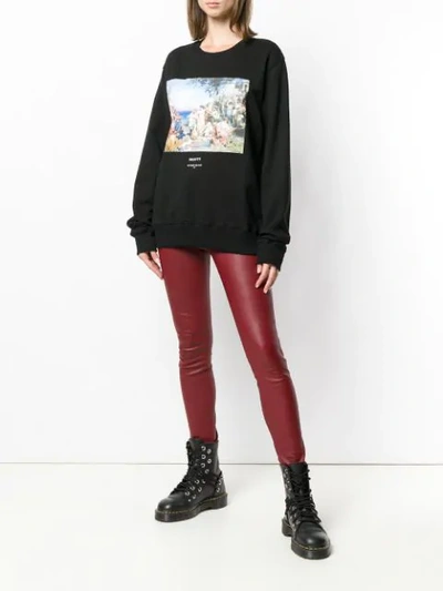 Shop Ih Nom Uh Nit Print Sweatshirt In Black