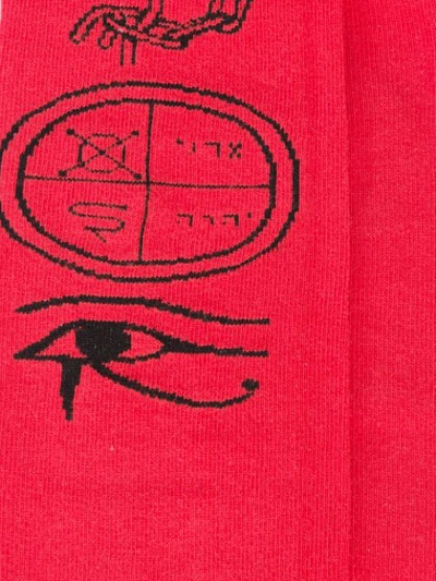 Shop Dilara Findikoglu Symbol Embroidered Socks In Red