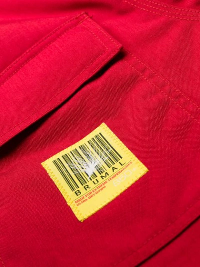 Shop Brumal Hooded Padded Jacket In 07 Red