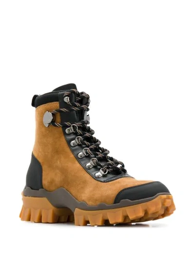 Shop Moncler Mountain Style Boots In Brown