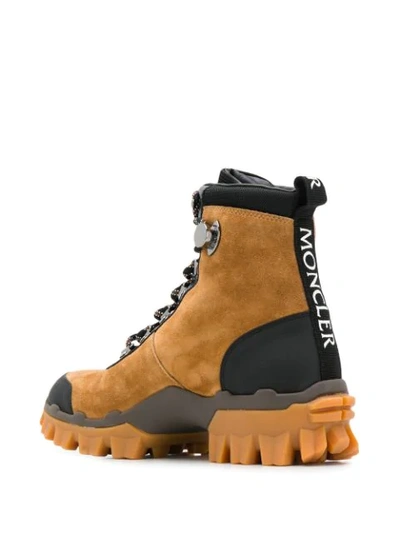 Shop Moncler Mountain Style Boots In Brown