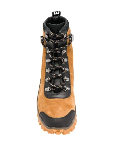 Shop Moncler Mountain Style Boots In Brown