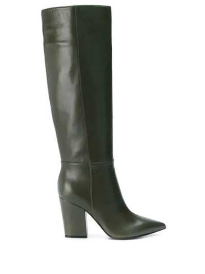 SERGIO ROSSI KNEE HIGH BOOTS - 绿色