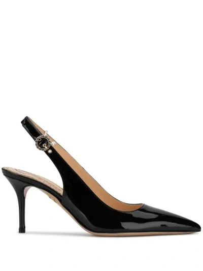 Shop Charlotte Olympia Pointed Slingback Pumps In Black