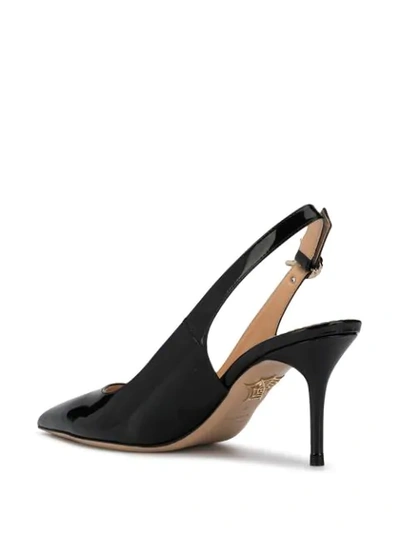Shop Charlotte Olympia Pointed Slingback Pumps In Black