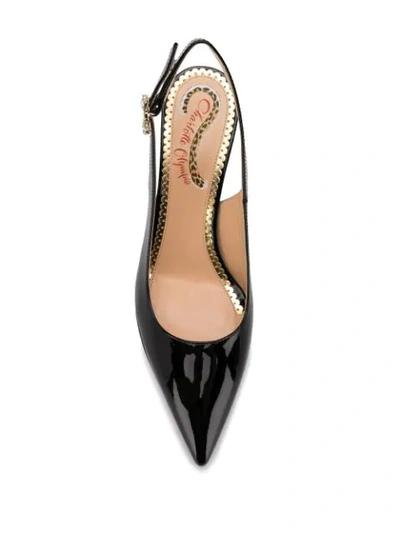 Shop Charlotte Olympia Pointed Slingback Pumps In Black