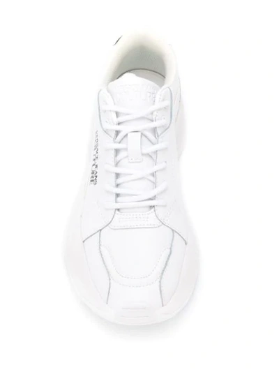 Shop Versace Chunky Logo Sneakers In White