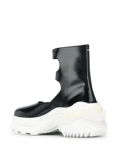 Shop Maison Margiela Platform Ankle Straps Sneakers In Black