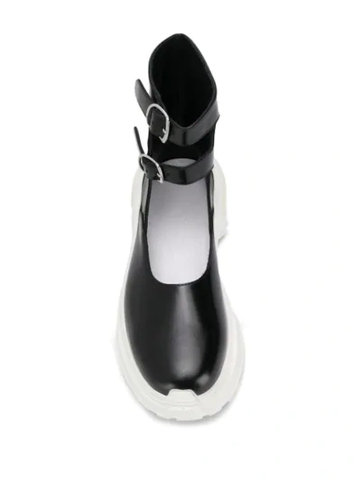 Shop Maison Margiela Platform Ankle Straps Sneakers In Black