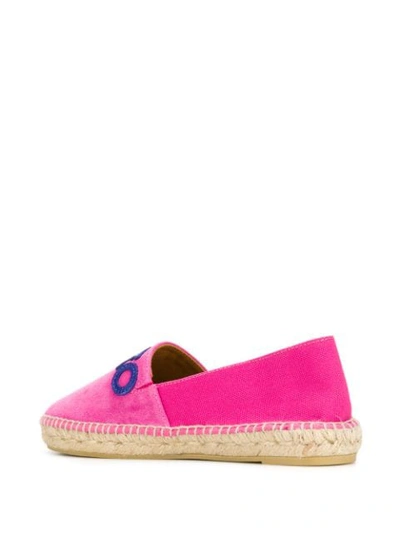 KENZO LOGO APPLIQUÉ ESPADRILLES - 粉色