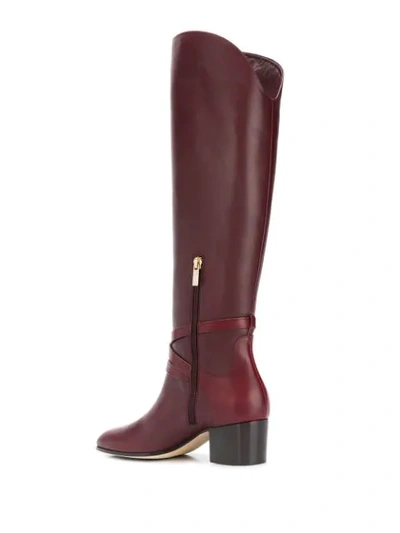 JIMMY CHOO HUXLIE 45MM CALF BOOTS - 红色