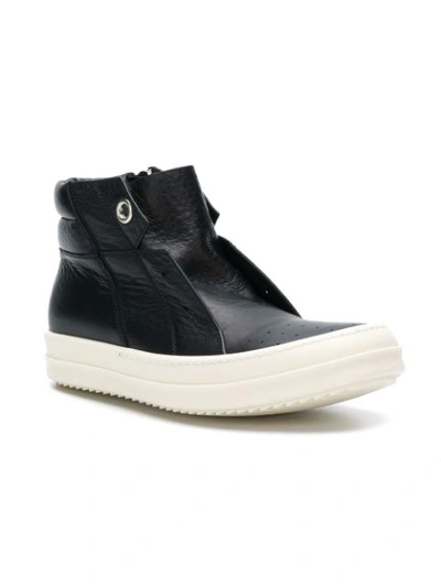 Shop Rick Owens Laceless Sneakers - Black