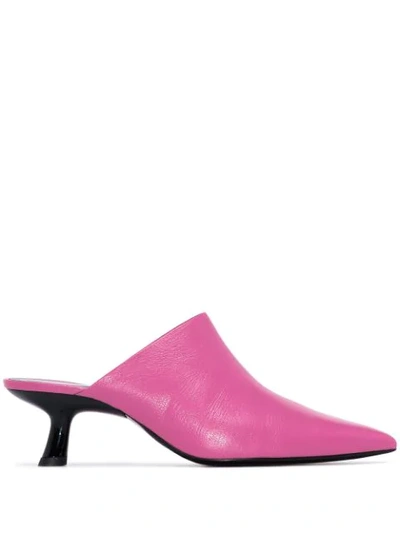 Shop Simon Miller Kicker Low-heel Mules In Pink