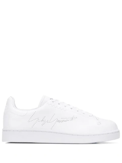 Shop Y-3 Branded Low-top Sneakers In White