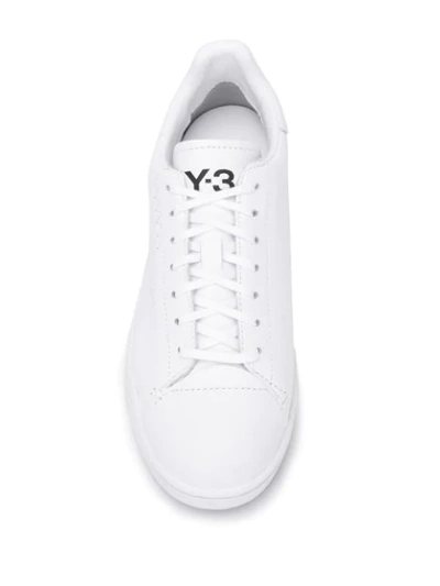 Shop Y-3 Branded Low-top Sneakers In White