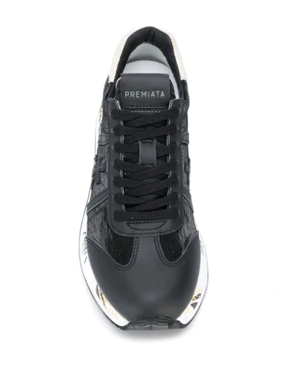 Shop Premiata Monochrome Sneakers In Black