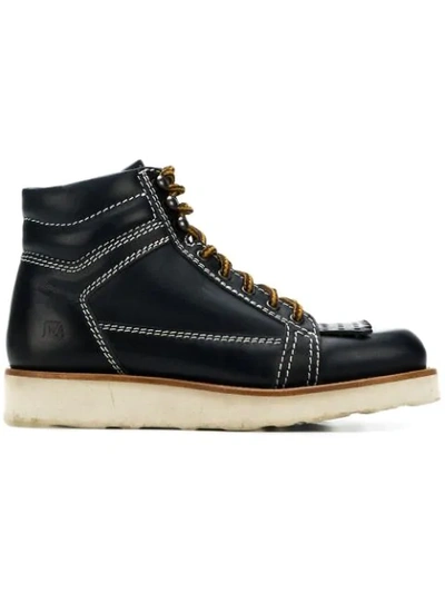 Shop Jw Anderson Navy Hiking Boot