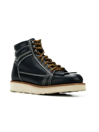 Shop Jw Anderson Navy Hiking Boot