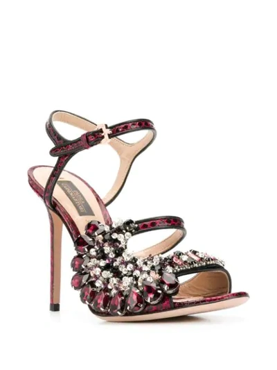 Shop Paula Cademartori Embellished High Heel Sandals In 4043