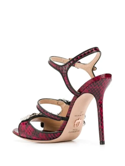 Shop Paula Cademartori Embellished High Heel Sandals In 4043