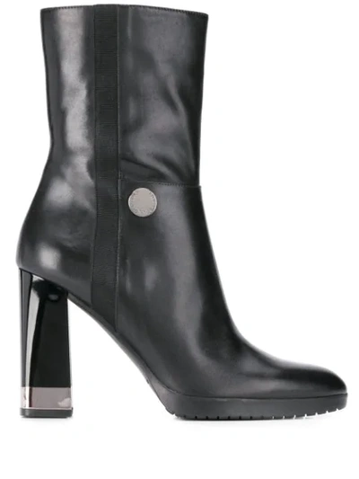 Shop Emporio Armani Chunky-heel Boots In Black