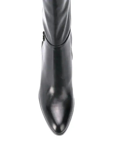 Shop Emporio Armani Chunky-heel Boots In Black