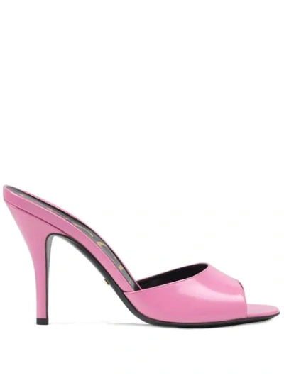 Shop Gucci Slip-on Stiletto Sandals In Pink