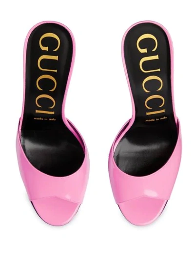 Shop Gucci Slip-on Stiletto Sandals In Pink