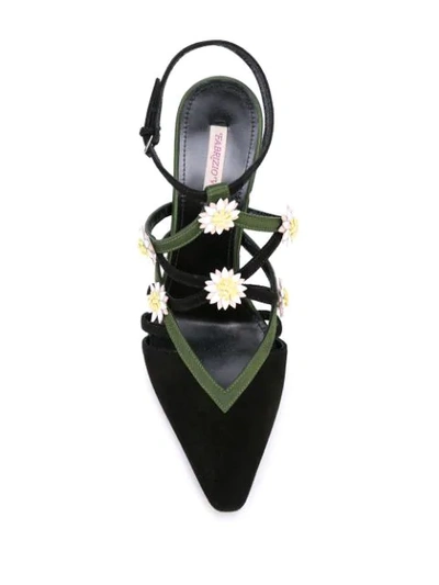 Shop Fabrizio Viti Gardner 65mm Flower Pumps In Black