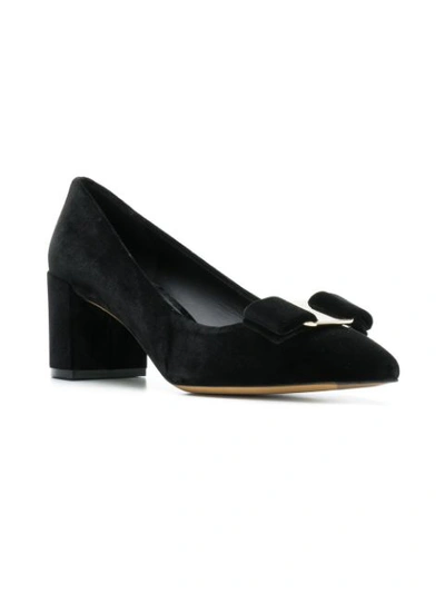 Shop Ferragamo Salvatore  Alice 55 Pumps - Black