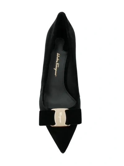 Shop Ferragamo Salvatore  Alice 55 Pumps - Black