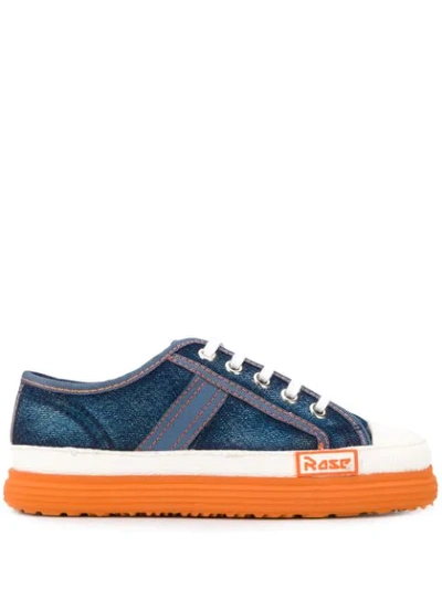 Shop Martine Rose Sneakers Mit Plateausohle In Blue