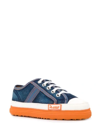Shop Martine Rose Sneakers Mit Plateausohle In Blue