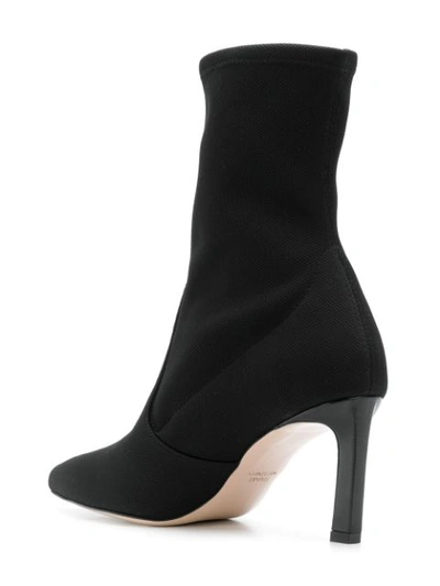 Shop Stuart Weitzman Pointed Toe Ankle Boots - Black