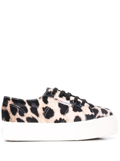 superga leopard flatform