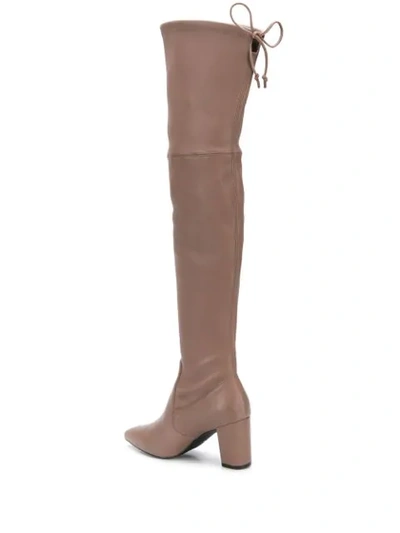 Shop Stuart Weitzman Over The Knee Boots In Neutrals