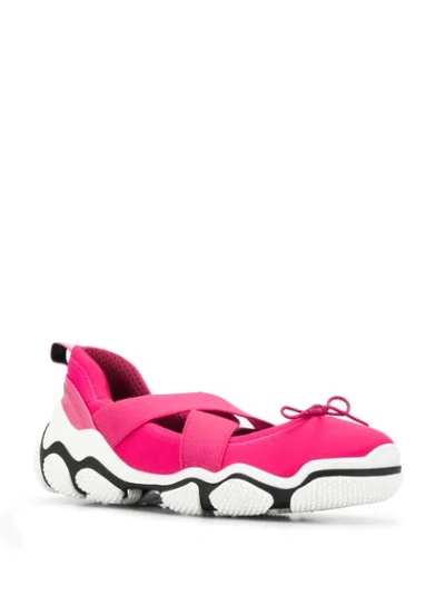 Shop Red Valentino Red(v) Cross-over Strap Sneakers In Pink