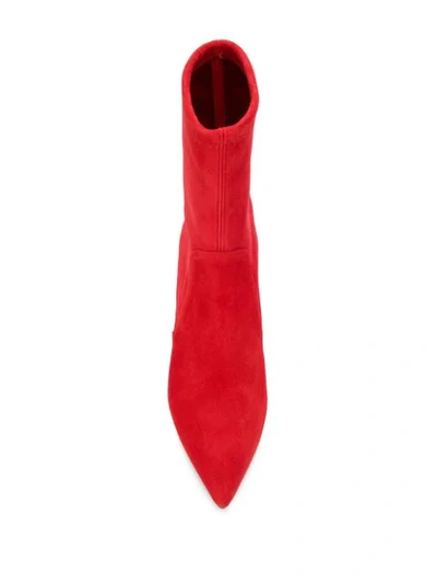Shop Stuart Weitzman Wren 75 Ankle Boots In Red