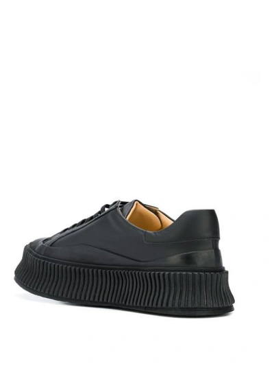 Shop Jil Sander Laced 45mm Platform Sneaker In Black