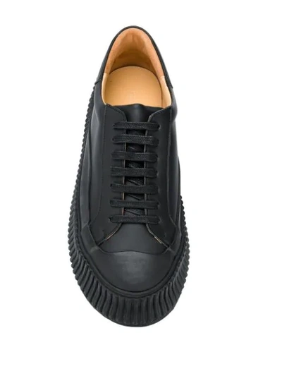 Shop Jil Sander Laced 45mm Platform Sneaker In Black