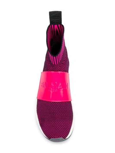 Shop Balmain Sock Sneakers In Pink