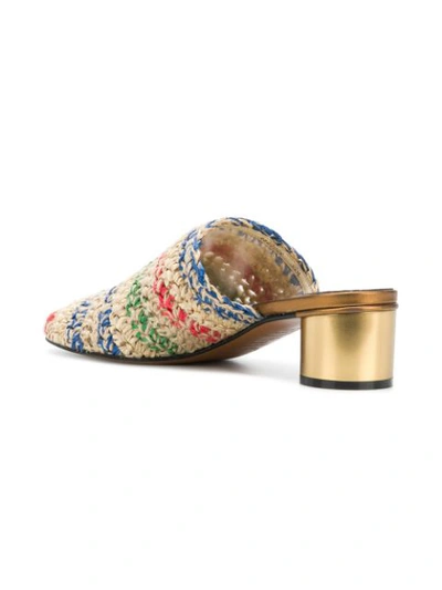 Shop Ferragamo Salvatore  Striped Sandals - Multicolour
