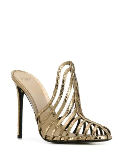 Shop Alevì Alessandra Sandals In Gold