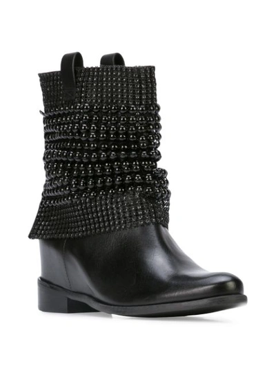 Shop Schutz Embellished Wedge Ankle Boots In Black